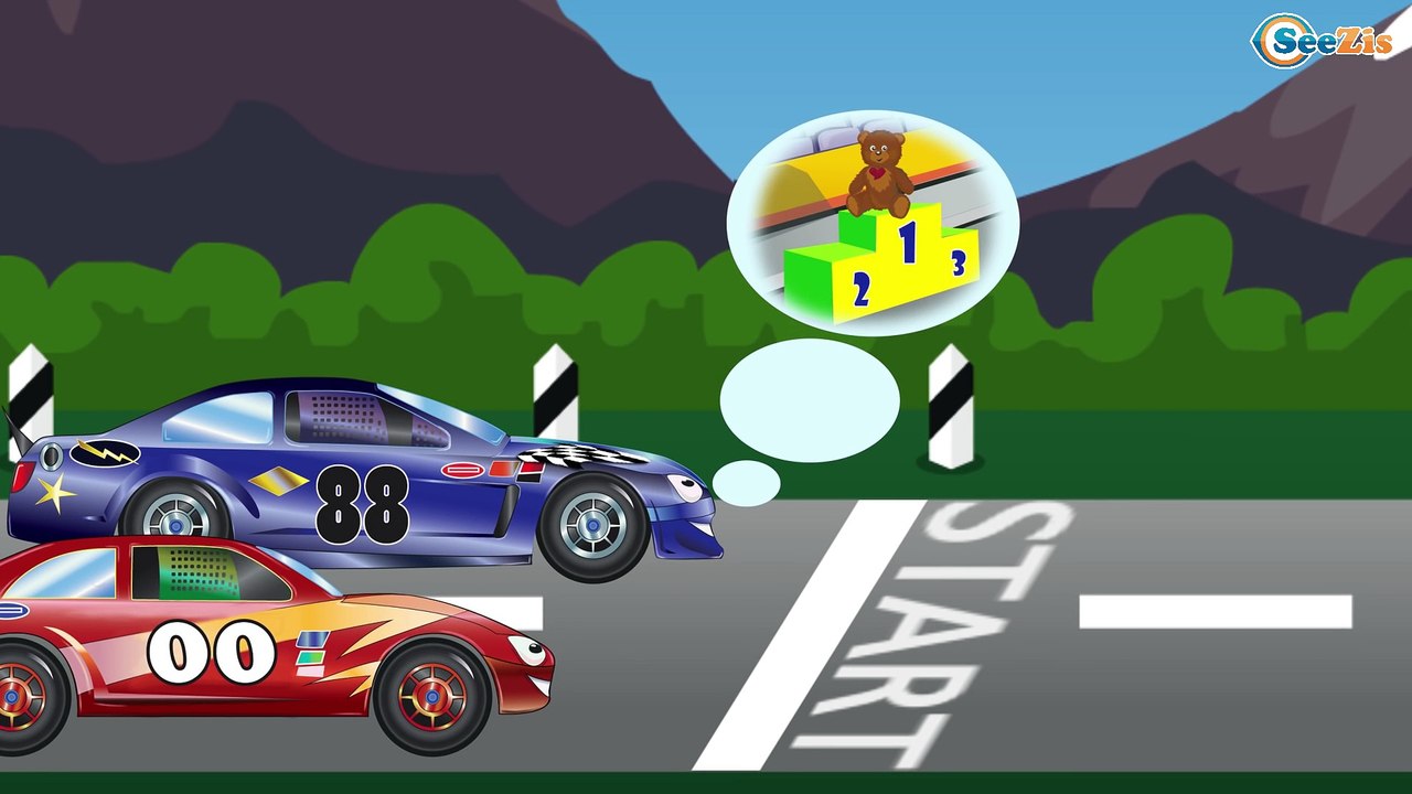 ✔ Dessins animé voiture. Voiture de course pour enfants. Voitures pour bébés. Tiki Taki Voitures ✔