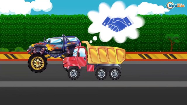 Мультики про машинки. Грузовик и Монстр Трак. Ценный груз. Гонка за супер дисками. Веселые машинки