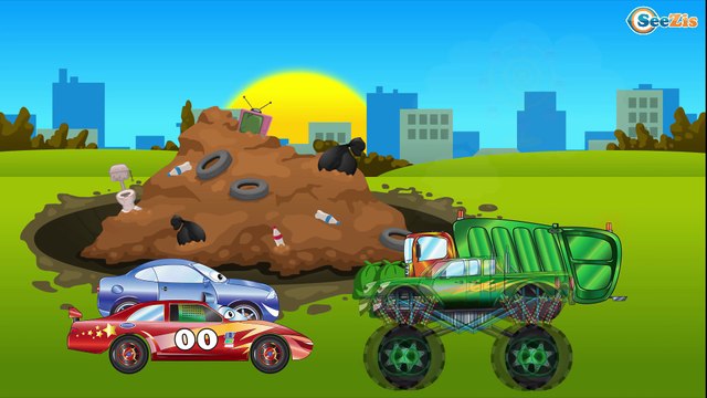 Мультики про машинки. Мусоровоз и Грузовик. Уборка в парке аттракционов. Веселые машинки