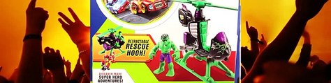 Playskool Heroes Marvel Hulk Helicopter & Imaginext Rocky Mountain ATV Solomon Grundy Rescue Center