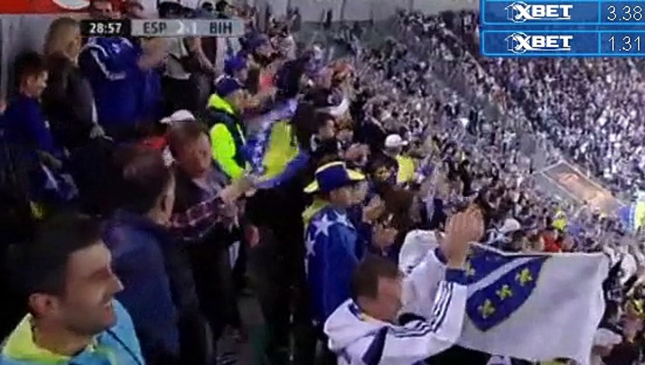 Emir Spahic Goal HD - Spain 2-1 Bosnia & Herzegovina 29.05.2016