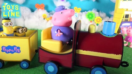 PEPPA PIG and George play fun game hide and seek with Minions TOYS LINE