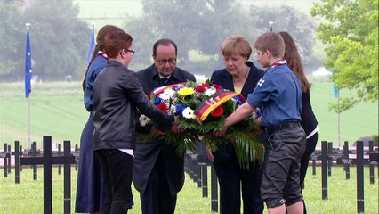 Hollande and Merkel mark centenary of Battle of Verdun