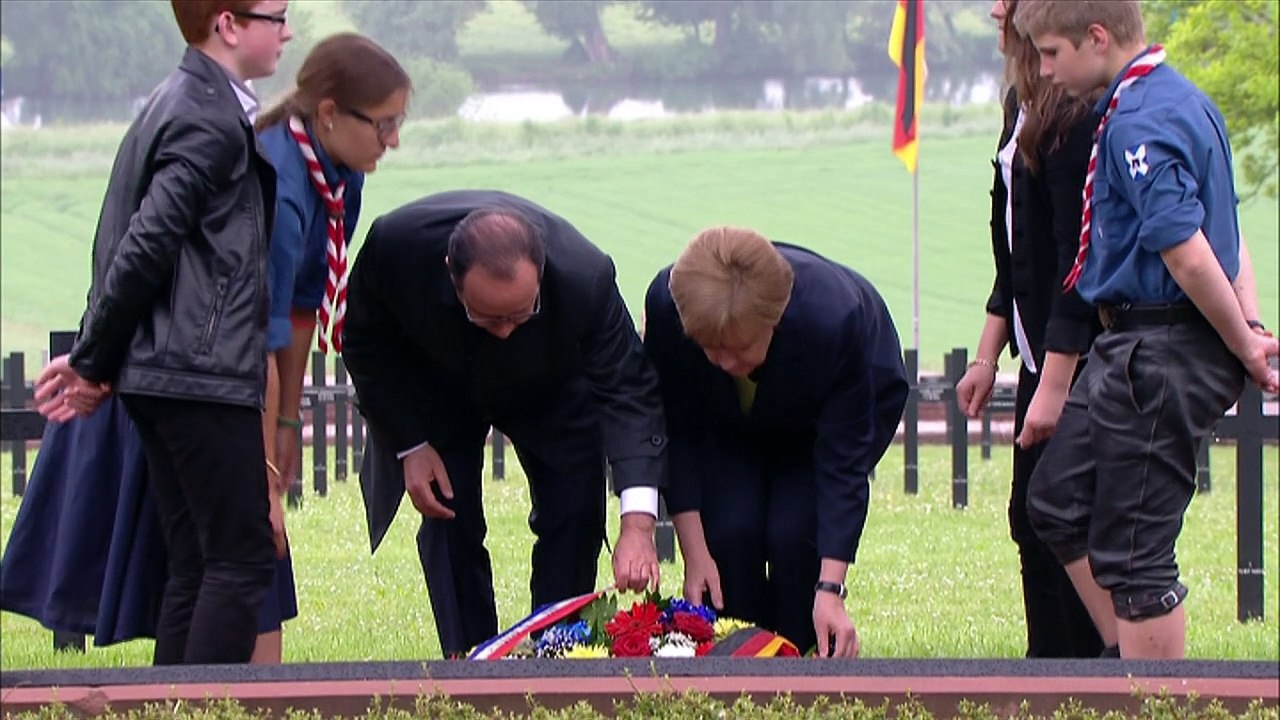 Merkel und hollande gedenken der schlacht von verdun