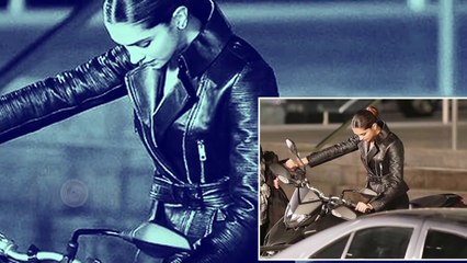 Deepika Padukone HOT All Black Leather Look   XXX The Return Of Xander Cage