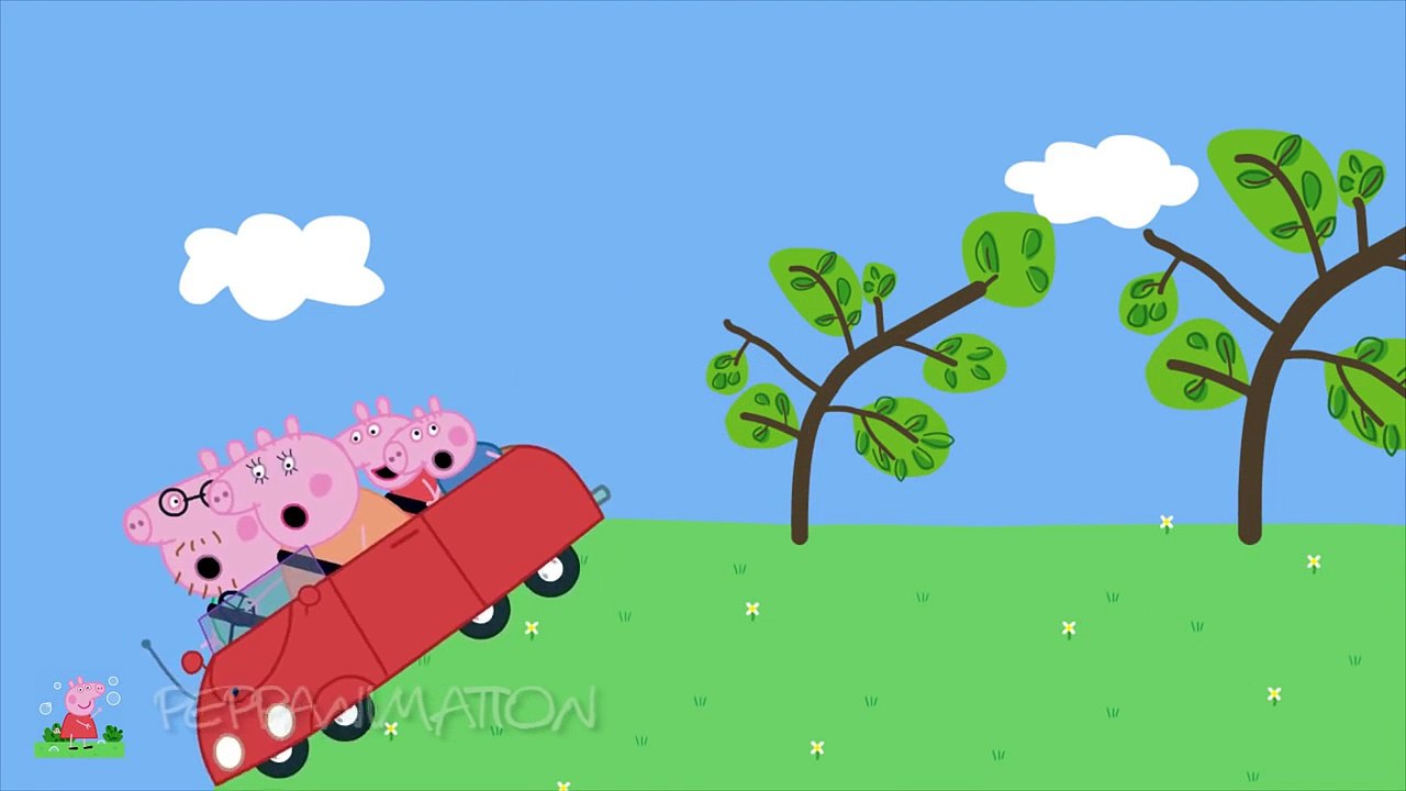 Peppa Pig Little George fell from the cars and Crying - Peppa Pig Funny Video