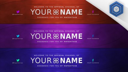 [FREE] Youtube banner template ! PSD