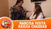 Narcisa visita Raíssa Chaddad e dança Bang!