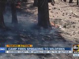 Camp fires could ignite wildfires