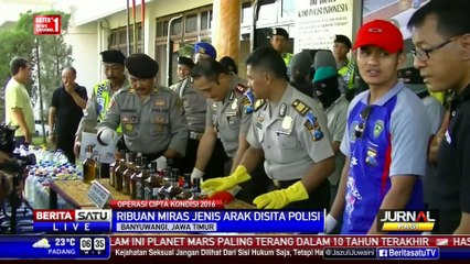 Polisi Banyuwangi Sita Ribuan Liter Arak Bali