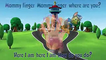 PAW PATROL - Finger Family - Daddy Finger - Nursery Rhyme with Lyrics - Karaoke