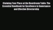 PDF Claiming Your Place at the Boardroom Table: The Essential Handbook for Excellence in Governance