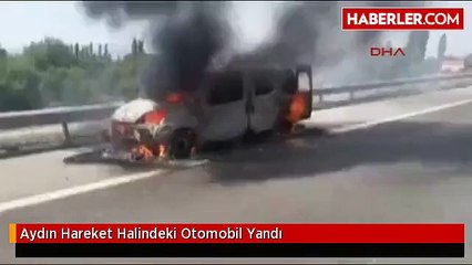 Aydın Hareket Halindeki Otomobil Yandı