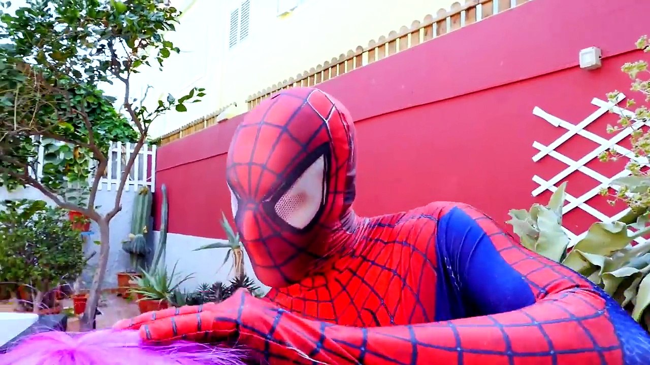 Người Nhện, Siêu Nhân, Spiderman and Elsa, Evil cut Elsa's Hair, Spiderman funny