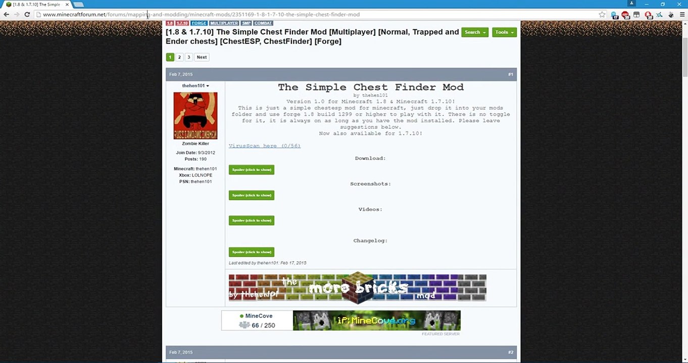 How to get chest ESP mod in Minecraft 1.8 (The Simple Chest