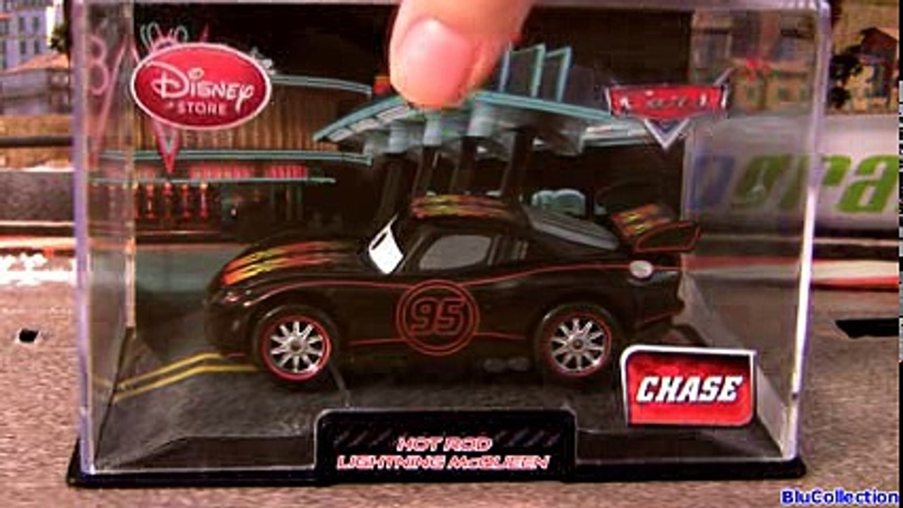 Cars 2 Hot Rod Lightning McQueen Black with Flames Chase Diecast Disney Pixar toys review