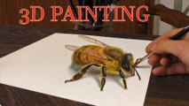Drawing of a BEE in 3D/ Speed Painting