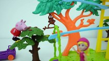 Pig George da Familia Peppa Pig e Polly Pocket na Tirolesa!!! Em Portugues Tototoykids