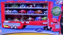 Cars 2 Mack Truck Transporter Rolling Display Case Micro Drifters 18-cars Launcher Disney mini toys