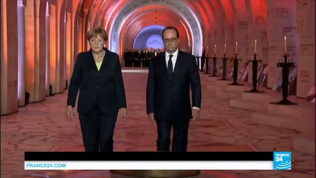 Verdun Battle: Hollande and Merkel remember WWI dead 100 years after