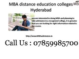 MBA Distance Education in Hyderabad, MBA Distance Learning,distance education in hyderabad for mba,top mba colleges