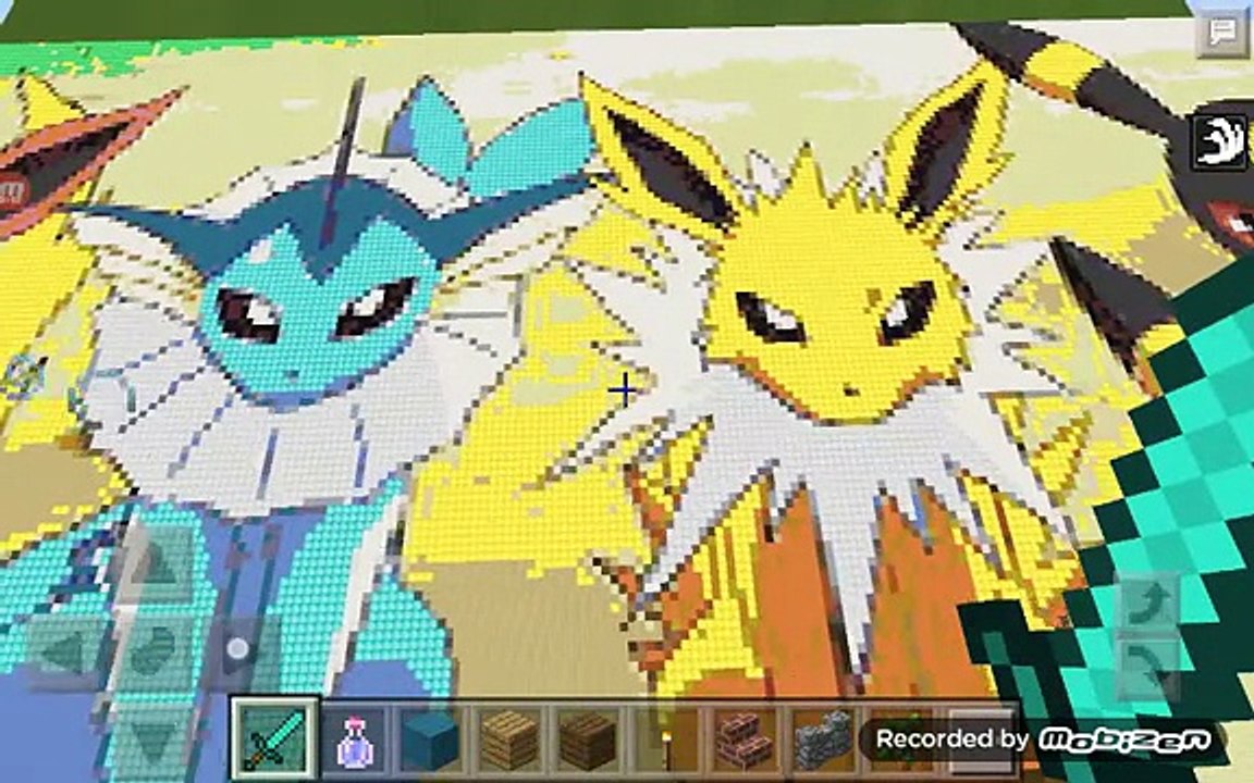 Pokemon minecraft pe Eevee Espeon Flareon Vapor...