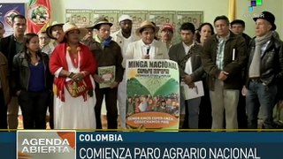 Inicia Paro Agrario en Colombia; acusan al pdte. de incumplir acuerdos