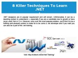 Best techniques to learn .net