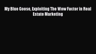 READbookMy Blue Goose Exploiting The Wow Factor in Real Estate MarketingREADONLINE