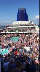 P&O Britannia - sail away party leaving Lisbon