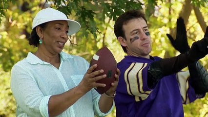 Flying Football Catch Fail