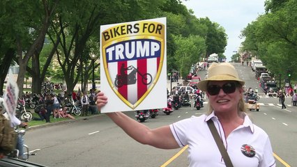 Trump gets warm welcome at veterans biker rally