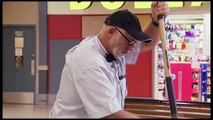 Janitor Mops Old Man s Face !
