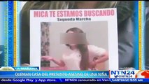 Grupo de personas indignadas en Argentina quema casa de presunto asesino de una niña de 12 años
