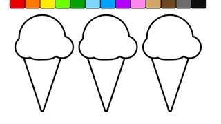 Learn Colors for Kids with this 3 Ice Cream Popsicle Coloring Page