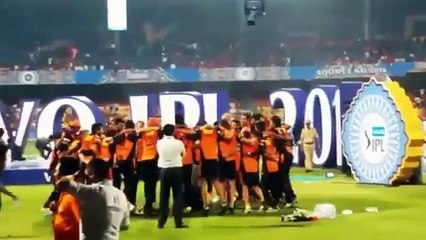 Sunrisers Hyderabad wins IPL 2016 - Winning Moment Celebration - RCB vs SRH IPL 2016 Final