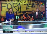 Brasileños protestan contra el presidente interino Michel Temer