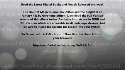 The Hour of Magic (Geronimo Stilton and the Kingdom of Fantasy 8) by Geronimo Stilton Epub Kindle Ebook Download