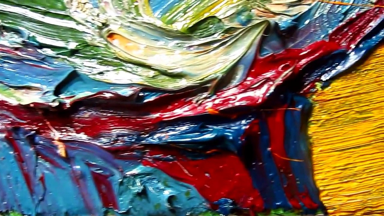 x1127 - Original oil painting impressionist abstract outsider folk portrait singed art face texture