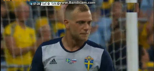 John Guidetti super power SHOOT - Sweden 0-0 Slovenia - 30-05-2016