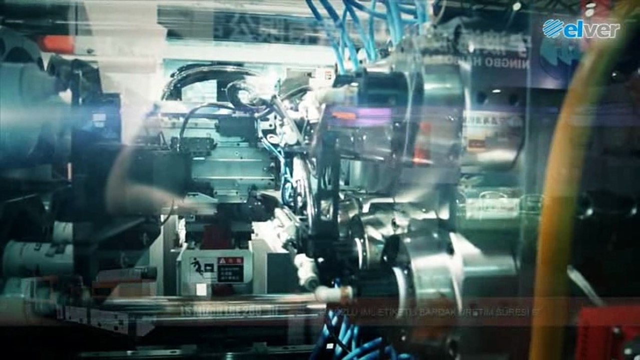 IML Cup Production Line. Full Electric Injection Molding Machine