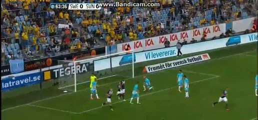 John Guidetti Goal - Sweden 1-0 Slovenia - 30-05-2016