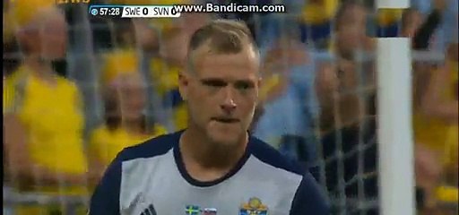 John Guidetti super power SHOOT - Sweden 0-0 Slovenia - 30-05-2016