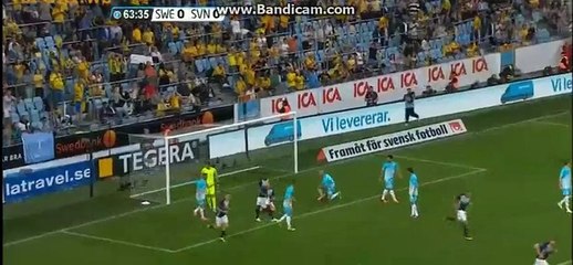 John Guidetti Amazing header  - Sweden 1-0 Slovenia - 30-05-2016