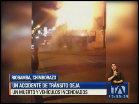 Un accidente dejó un muerto y vehículos incendiados