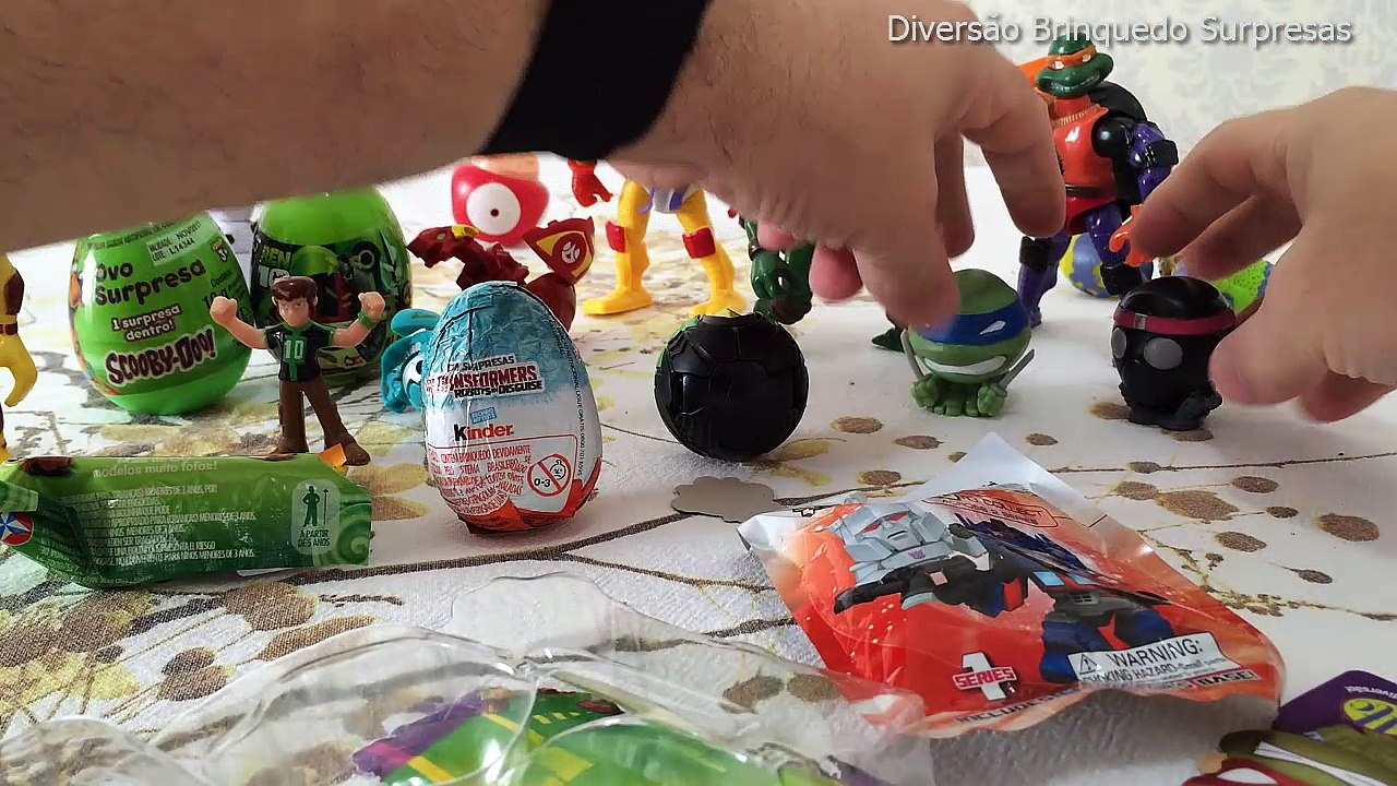 Transformes monstro AS Tartaruga Ninja Doh kinder ovo Timargo Egg BEN 10 Scooby Doo Fofis