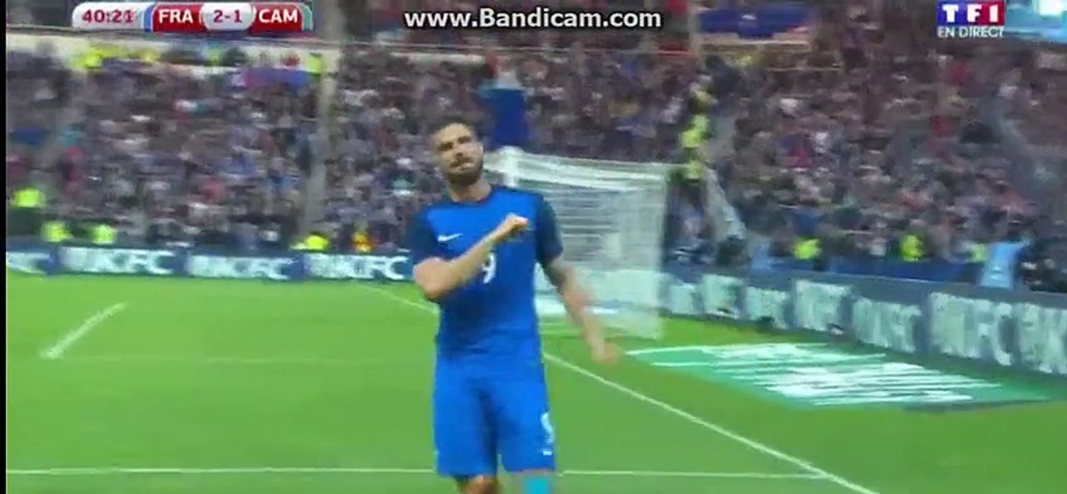 Oliver Giroud Goal HD - France 2-1 Cameroon - 30-05-2016