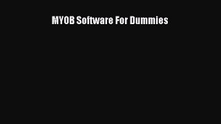 For you MYOB Software For Dummies