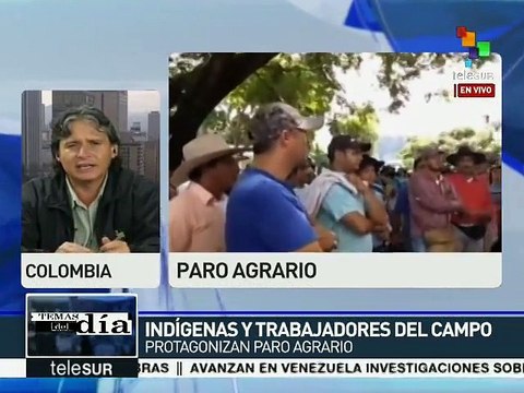 Colombia: indígenas y trabajadores del campo protagonizan paro agrario