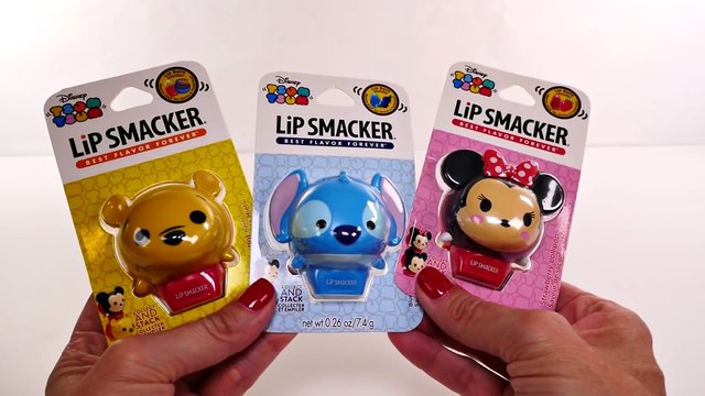 Disney Tsum Tsum Balsamos Para Labios Apilables Winnie the Pooh Minnie Mouse Lilo & Stitch